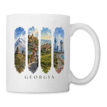 Georgien Urlaub Travel – Kaukasus & Natur Motiv - Tasse - Weiß - Rechts