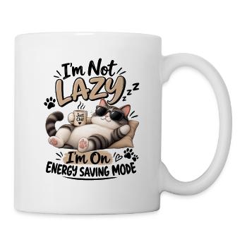 Lazy Cat Just Chill Mode - Tasse - Weiß - Rechts