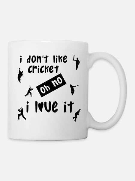 Ich liebe Cricket - Tasse - Weiß