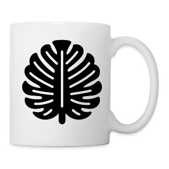 Monstera-Blatt - Tasse - Weiß - Rechts