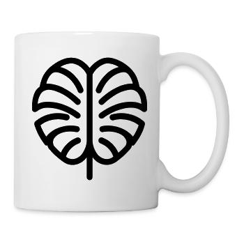 tropisches Blatt - Tasse - Weiß - Rechts