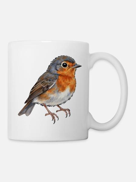 Vogel aquarell Vogelschutz Geschenk Naturliebhaber - Tasse - Weiß