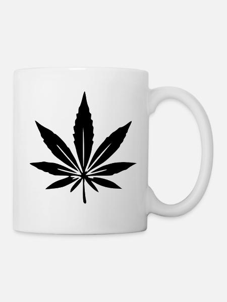 Hanf Hanfblatt Geschenk  - Tasse - Weiß