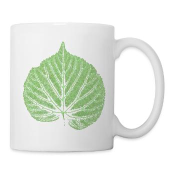 Blatt Linde / Lindenblatt - Natur & Wald  - Tasse - Weiß - Rechts