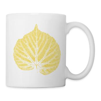 Blatt Linde / Lindenblatt - Natur & Wald 2 - Tasse - Weiß - Rechts