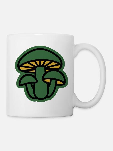 Wald Pilze Natur Icon - Tasse - Weiß