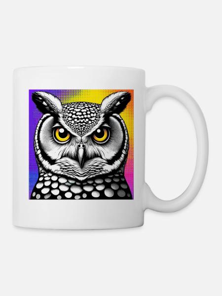 Eule - Tasse - Weiß