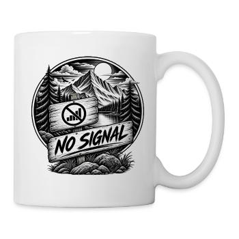 Kein Signal in der Wildnis - Tasse - Weiß - Rechts