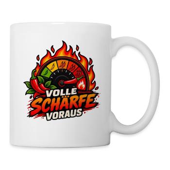 Volle Schärfe Voraus - Tasse - Weiß - Rechts