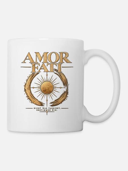 Amor Fati Sonnenstern - Tasse - Weiß