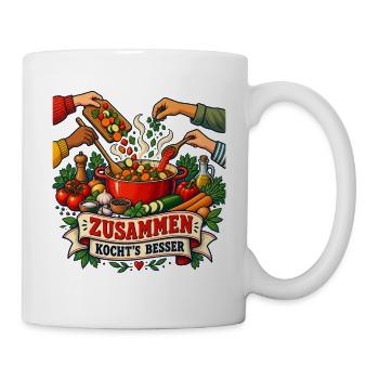 Zusammen kocht's besser - Tasse - Weiß - Rechts