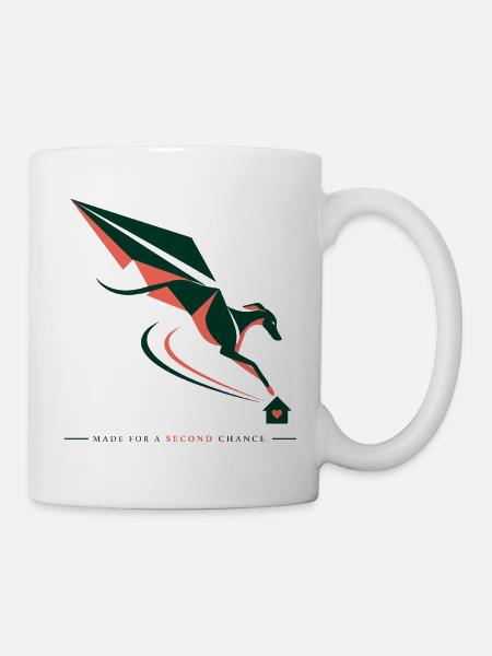 Greyhound Rescue Second Chance Shirt - Tasse - Weiß