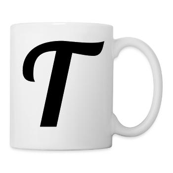 T Buchstabe - Tasse - Weiß - Rechts