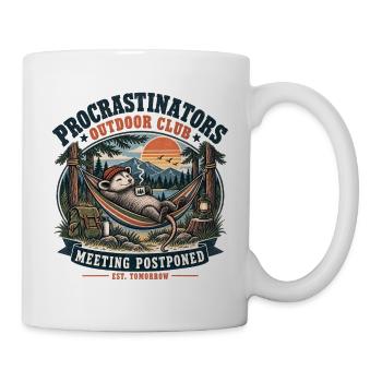 Procrastinators Outdoor Club – Opossum - Tasse - Weiß - Rechts