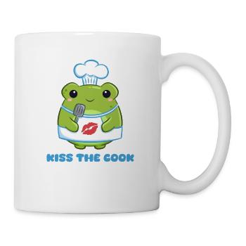 Kochfrosch Küss den Koch - Tasse - Weiß - Rechts