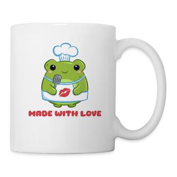 Kochfrosch mit Liebe - Tasse - Weiß - Rechts