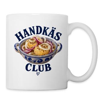 Handkäs Club – Hessisches Kultessen mit Herz - Tasse - Weiß - Rechts