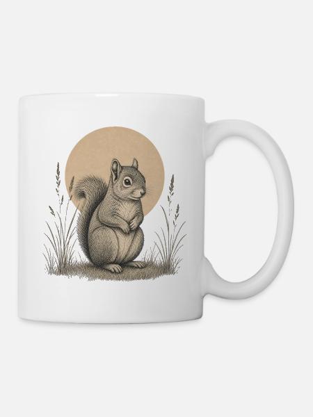 Eichhörnchen - Tasse - Weiß