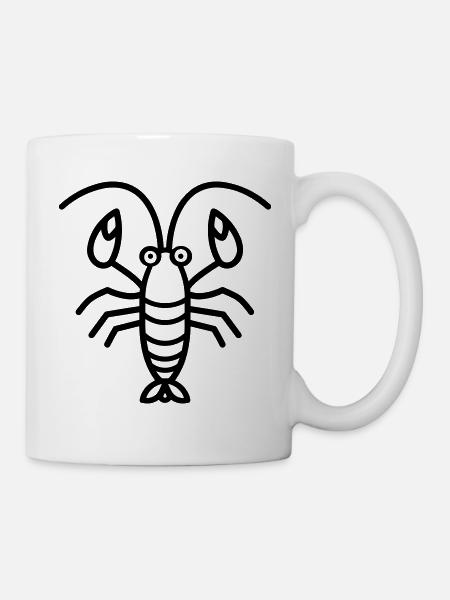 Garnele - Tasse - Weiß