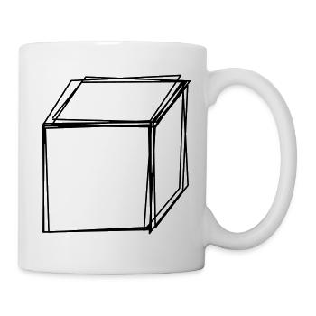 Bauklotz handgezeichnet - Tasse - Weiß - Rechts