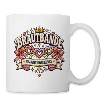 Brautbande – Zusammen unvergesslich - Tasse - Weiß - Rechts