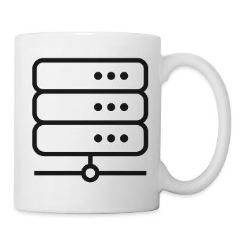 Server-Racklinien-Symbol - Tasse - Weiß - Rechts