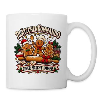 Plätzchenkommando – Einer nascht immer - Tasse - Weiß - Rechts