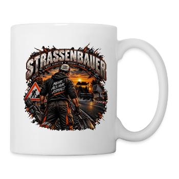 Straßenbauer - Tasse - Weiß - Rechts