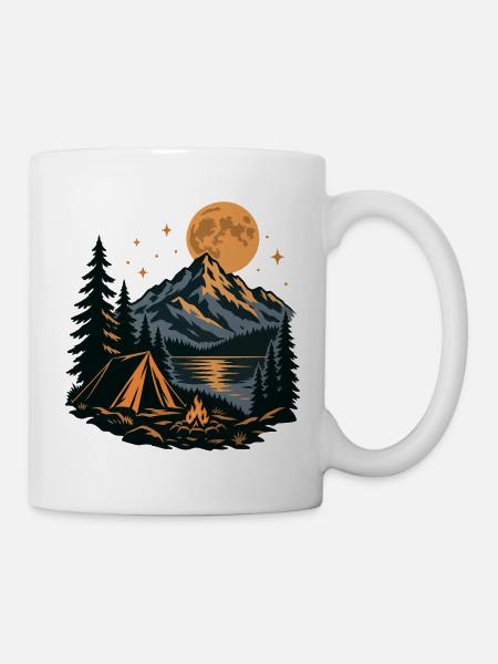 Abenteuer Camping - Tasse - Weiß