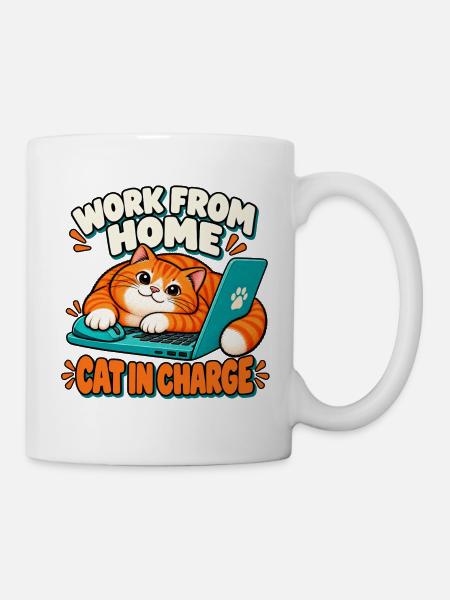 Arbeiten von zu Hause aus - Tasse - Weiß