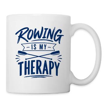 Rowing is my Therapy - Rudern ist meine Therapie - Tasse - Weiß - Rechts