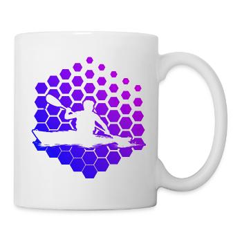Geschenkidee für einen Paddler mit Wildwasserkajak - Tasse - Weiß - Rechts