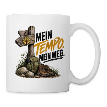 Mein Tempo. Mein Weg. – Buen Camino - Tasse - Weiß - Rechts