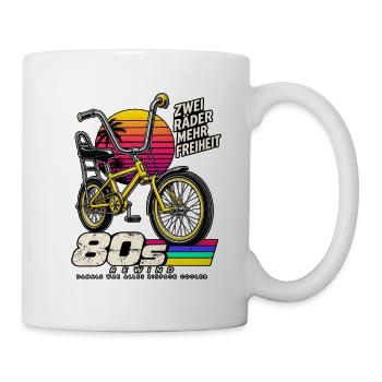 80er BMX Freiheit – Zweiräder - Tasse - Weiß - Rechts