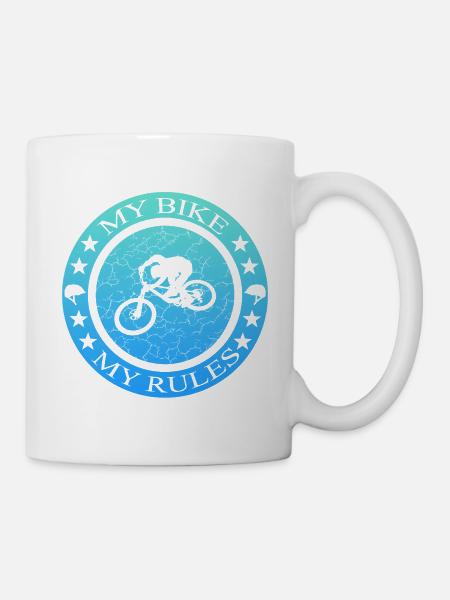 Mein Bike Meine Regeln - Tasse - Weiß