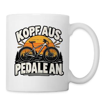   Kopf aus. Pedale an Biker Geschenk - Tasse - Weiß - Rechts
