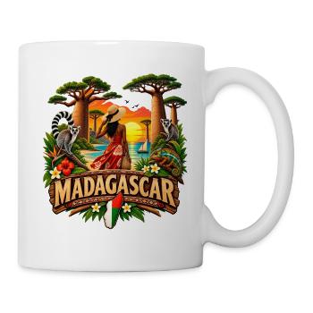 Madagascar Women – Tropisches und exotisches Design - Tasse - Weiß - Rechts
