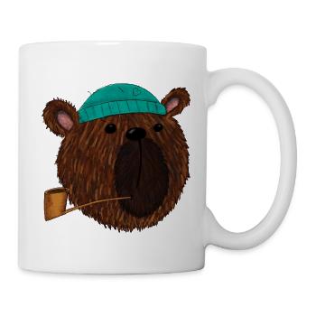 Kapitän Bär der alte Seebär - Tasse - Weiß - Rechts
