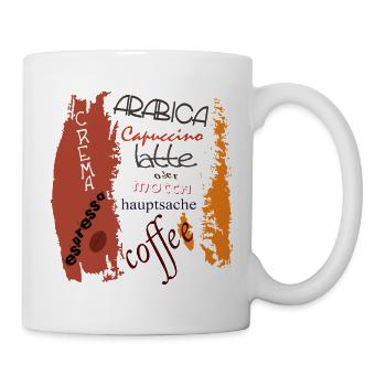 Kaffee  - Tasse - Weiß - Rechts