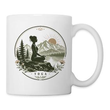  Meditation Yoga Relaxing Pilates Spiritual-Sport - Tasse - Weiß - Rechts