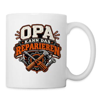 Opa kann das reparieren | Heimwerker | Handwerker - Tasse - Weiß - Rechts