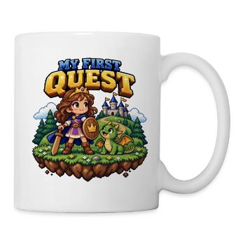My First Quest – 16-Bit Prinzessin & Drache - Tasse - Weiß - Rechts