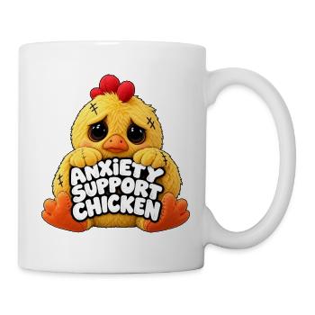 Angsthilfe Huhn Motiv - Tasse - Weiß - Rechts