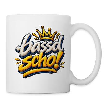Bassd Scho Graffiti Krone Design - Tasse - Weiß - Rechts