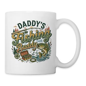 Daddy's Fishing Buddy Outdoor-Campingsee - Tasse - Weiß - Rechts
