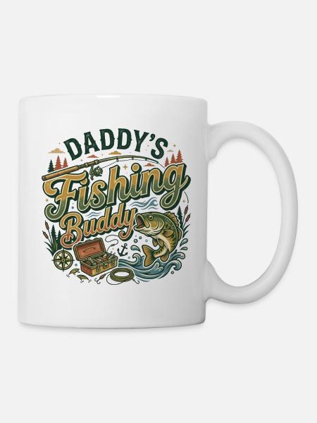 Daddy's Fishing Buddy Outdoor-Campingsee - Tasse - Weiß