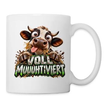 Voll Muuhhtviert Kuh Cartoon - Tasse - Weiß - Rechts