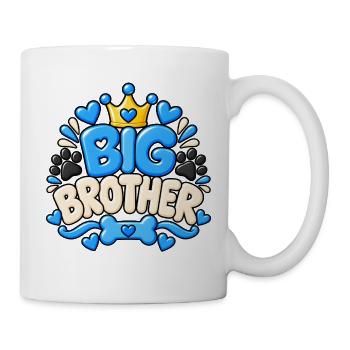 Big Brother – Ankündigung von einer niedlichen Hundeschwangerschaft - Tasse - Weiß - Rechts