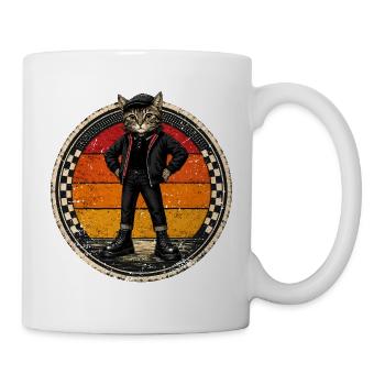  Katze Ska-Reggae Rockmusik Ska-Punk - Tasse - Weiß - Rechts