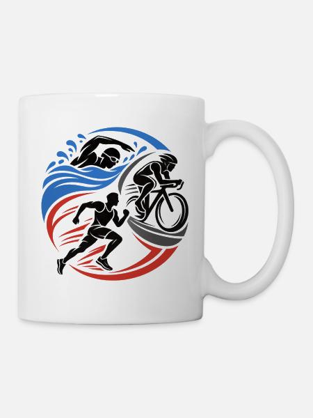 Triathlon – Schwimmen Radfahren Laufen - Tasse - Weiß